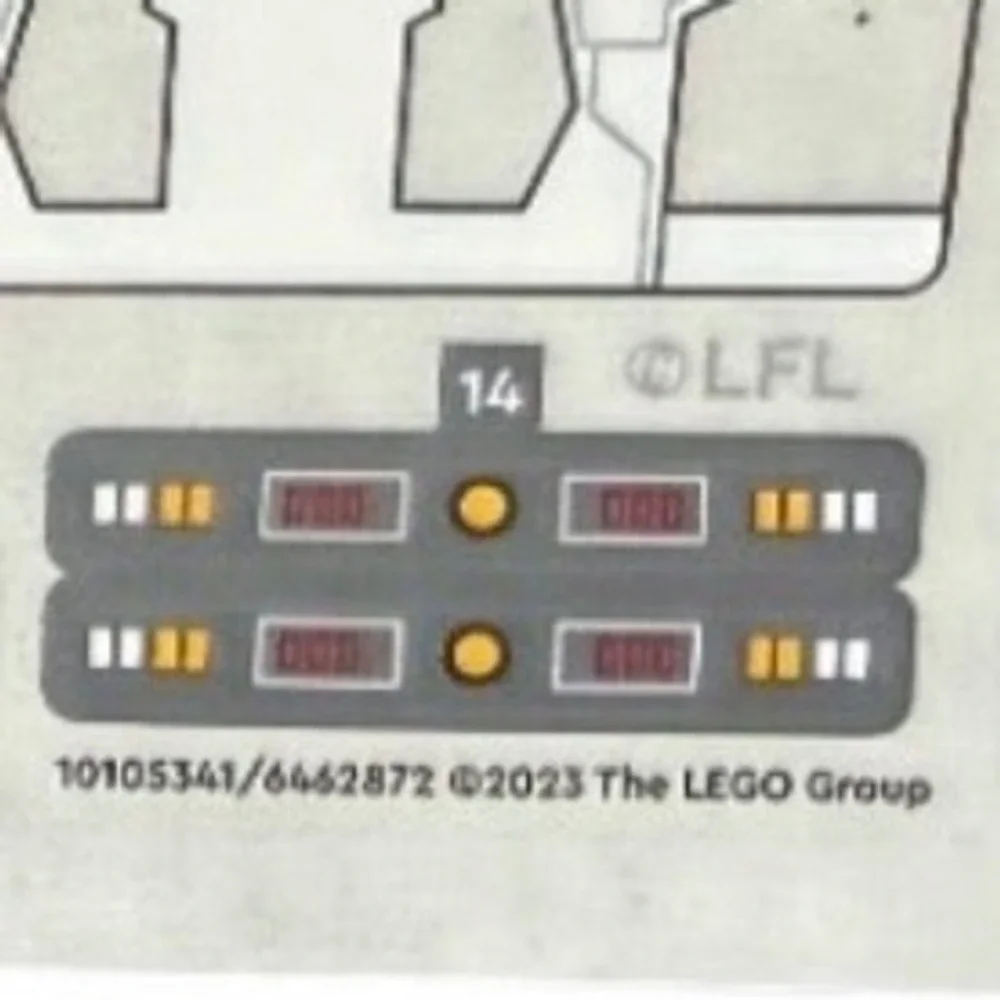 LEGO Star Wars 75348 Mandalorian Fang Fighter vs TIE  Replacement Sticker Sheet
